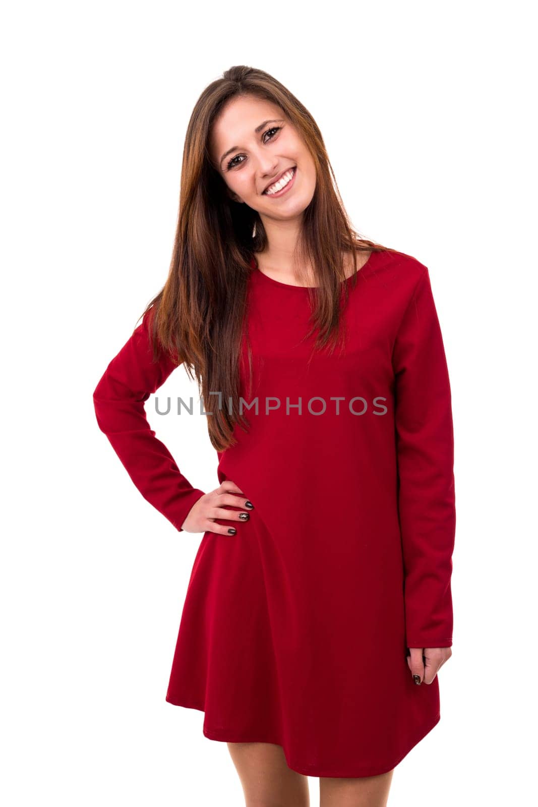 Studio shot of a beautiful young casual woman