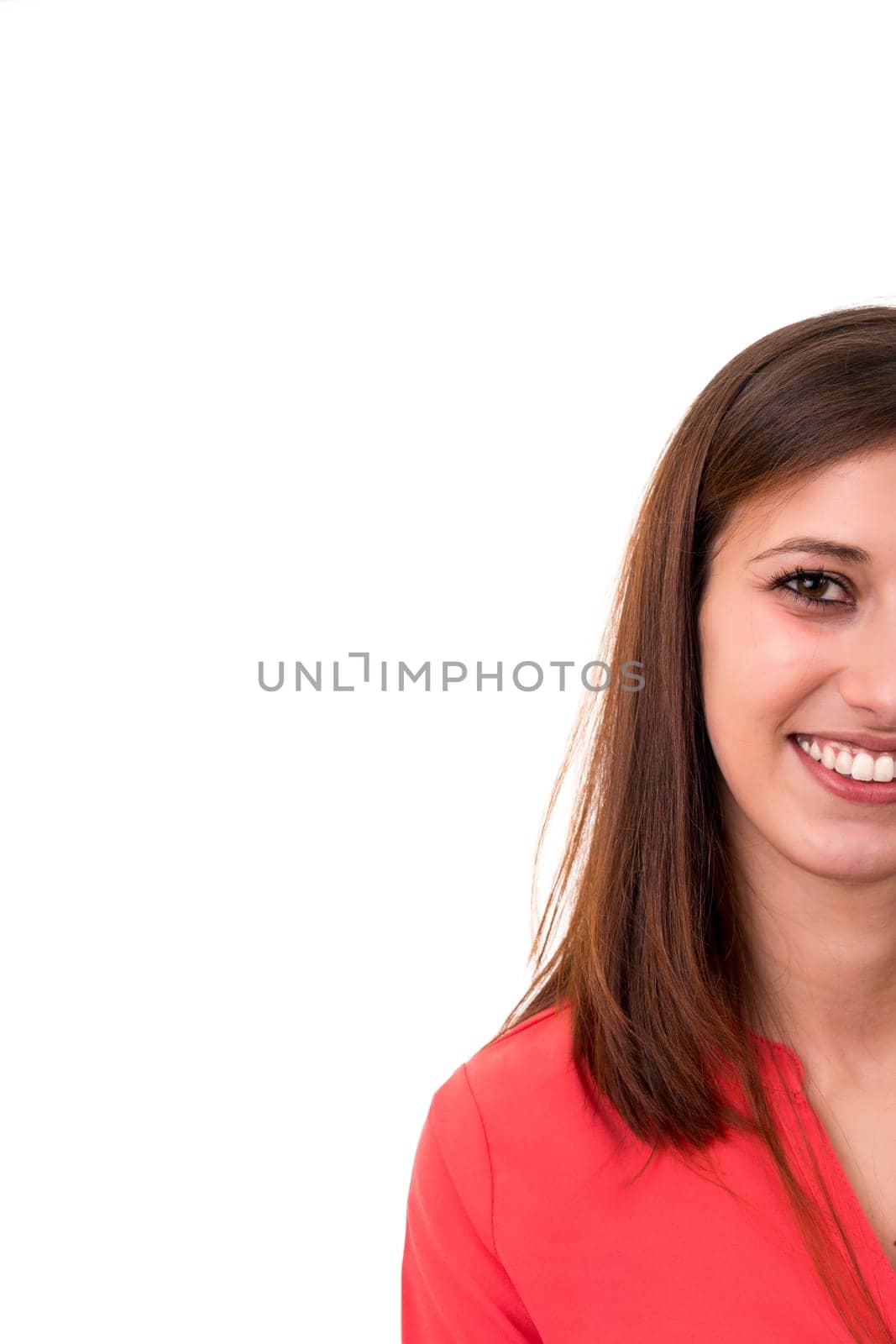 Studio shot of a beautiful young casual woman