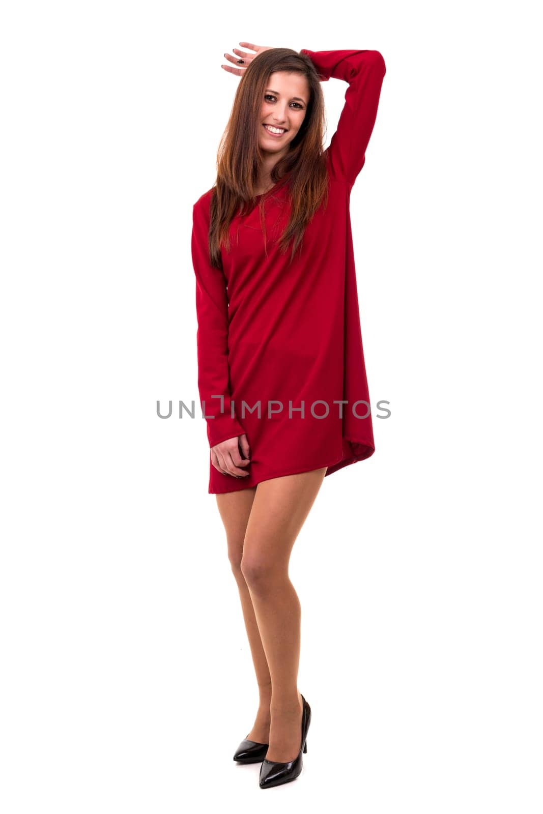 Studio shot of a beautiful young casual woman