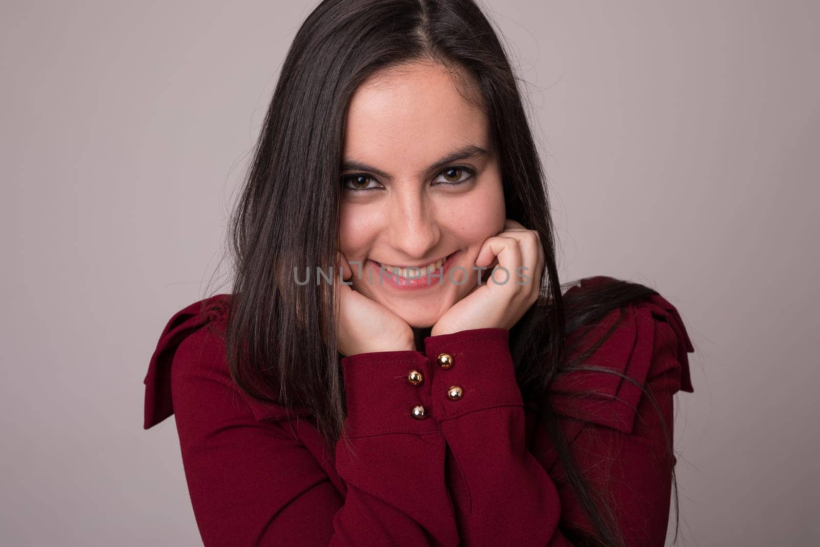 Studio shot of a beautiful young casual woman