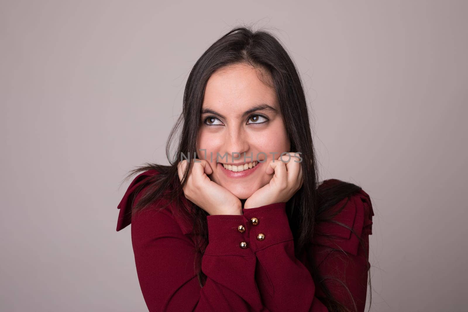 Studio shot of a beautiful young casual woman