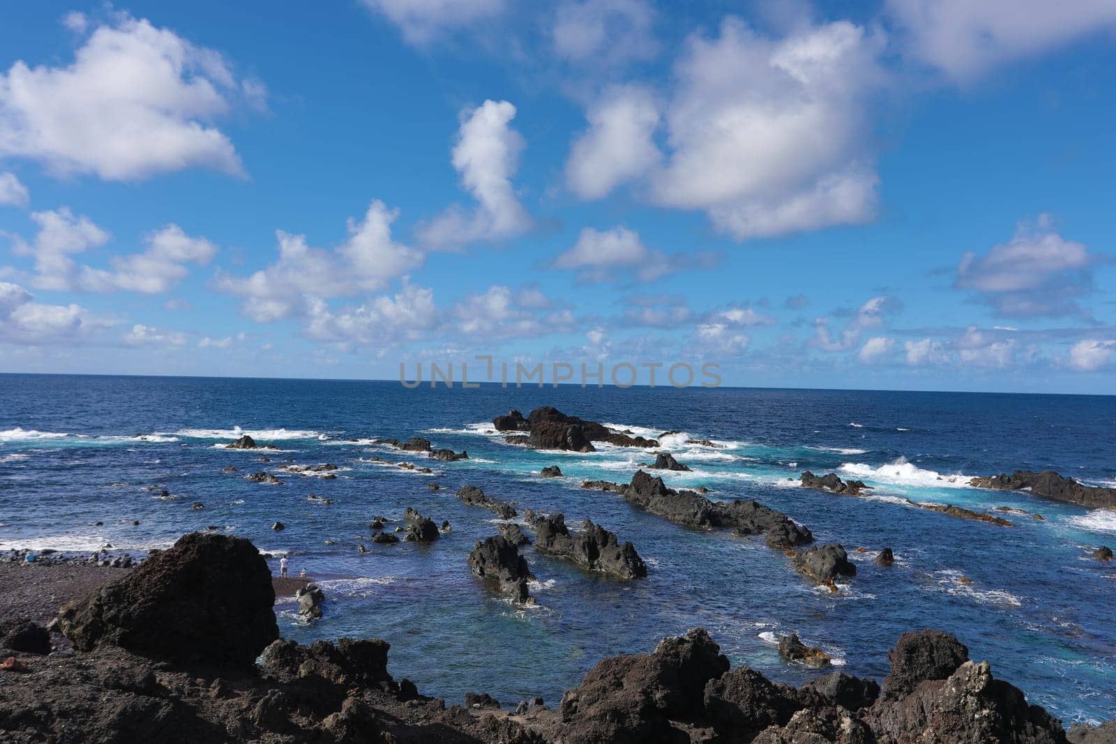 Azores (Portugal) coastline landscape of the island of Sao Miguel (Saint Michael)