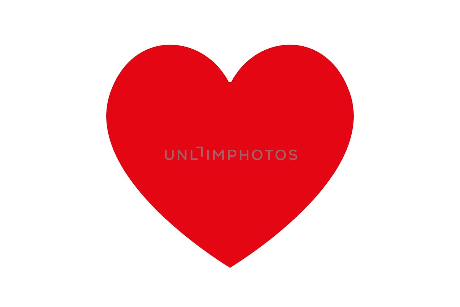 Red heart illustration over white. Love symbol icon. Valentine's Day. Wedding.