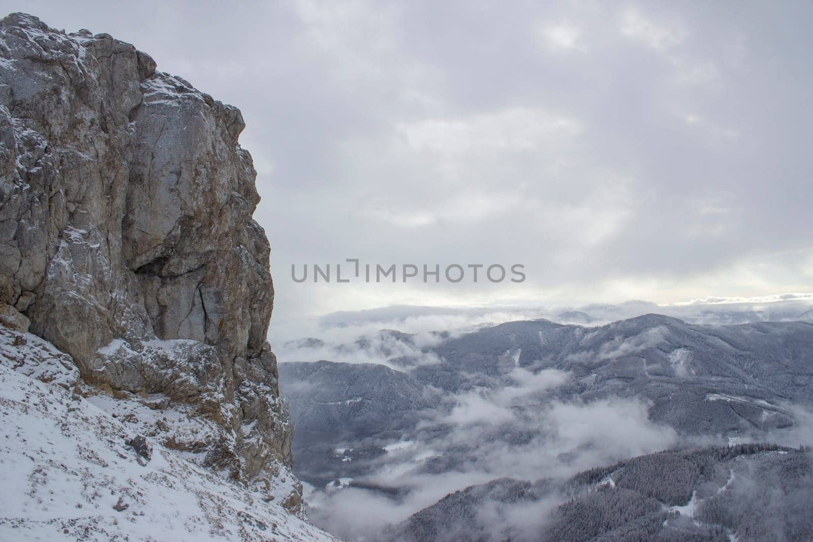 Winter landscape - Rax Mountain in the Austrian Alps, Lower Austria