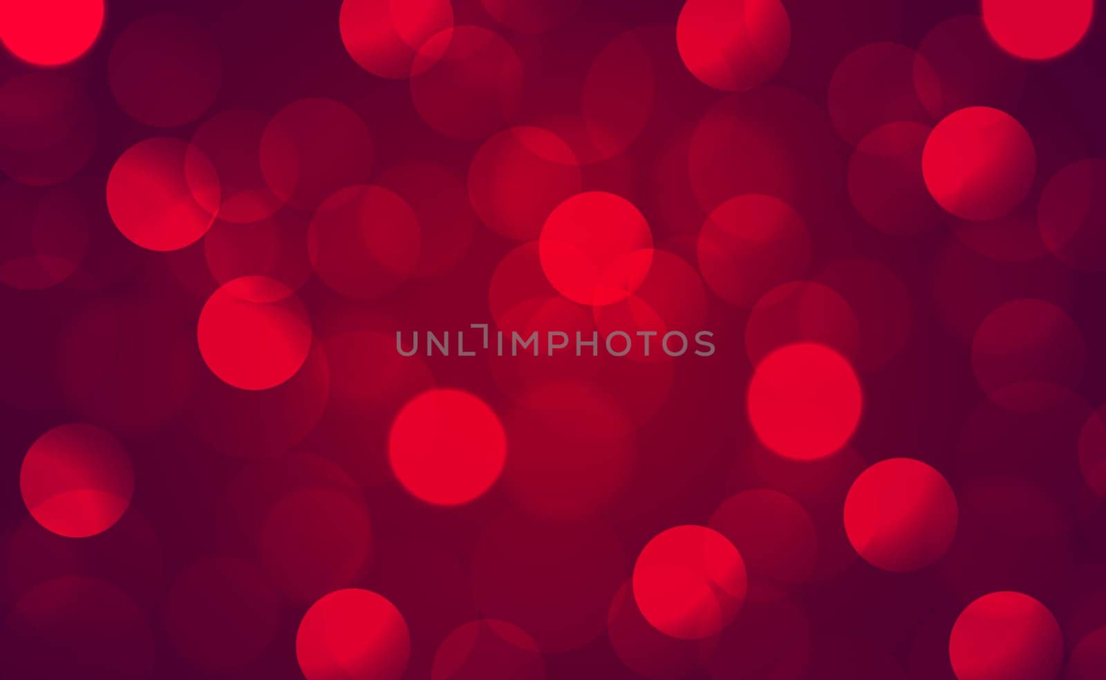 Multicolored blurry bokeh on a red background - Panorama