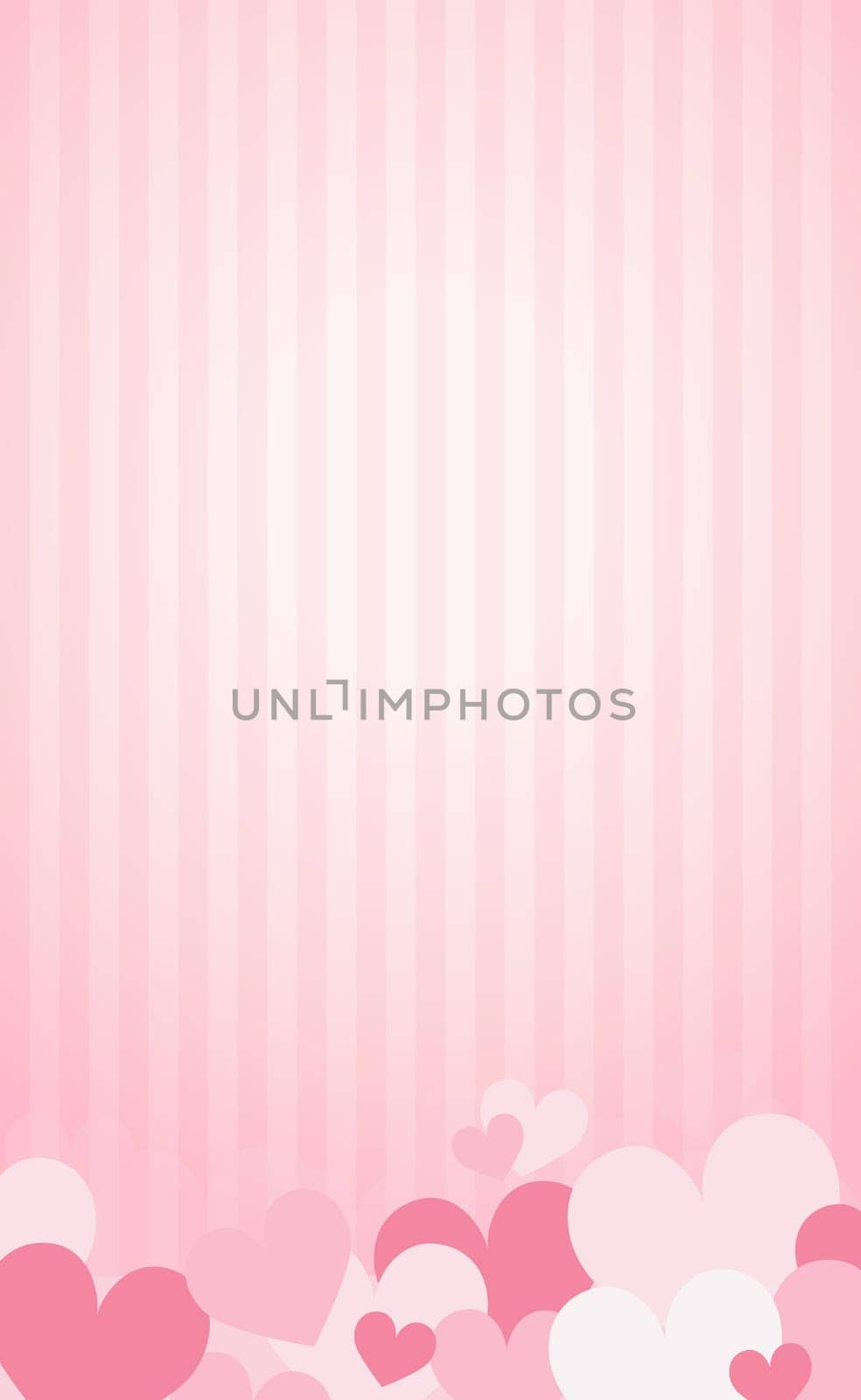 Set of festive red and pink hearts - Vector illustration