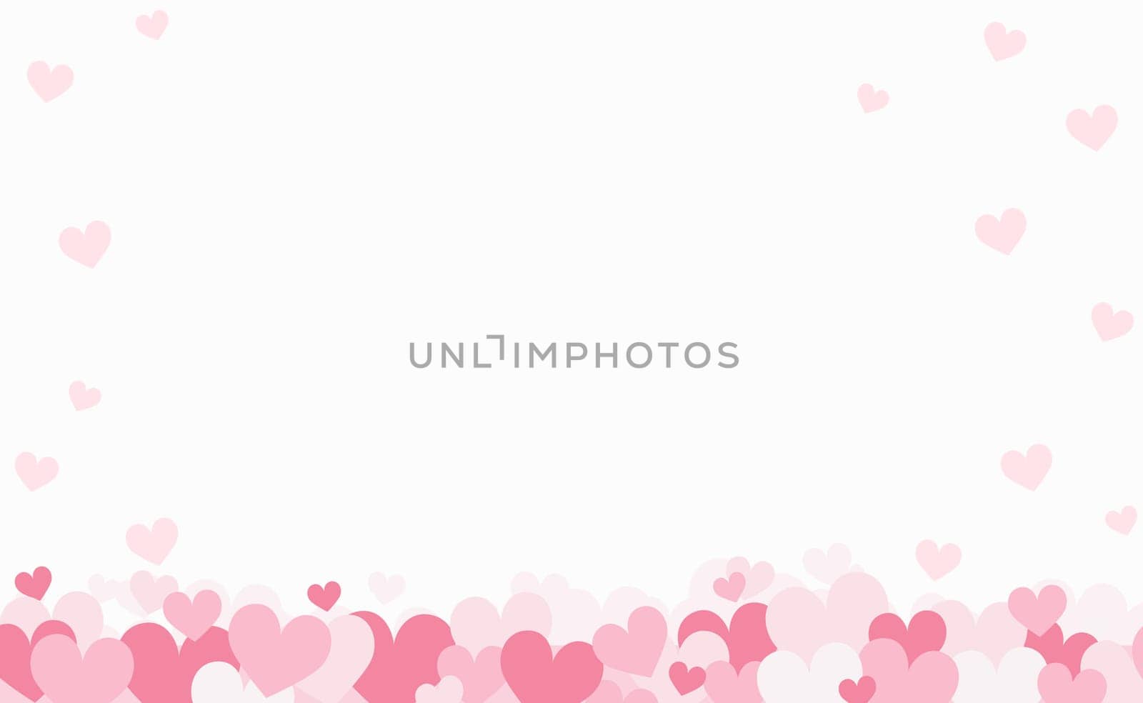 Set of festive red and pink hearts - Vector illustration