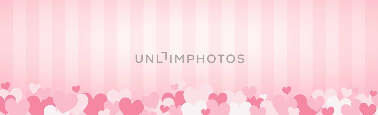 Set of festive red and pink hearts - Vector illustration