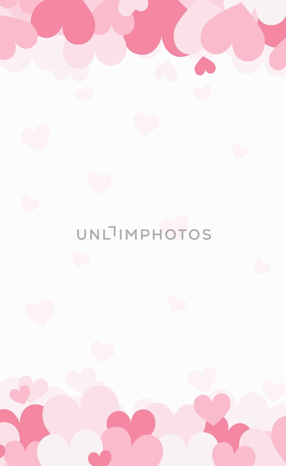 Set of festive red and pink hearts - Vector illustration