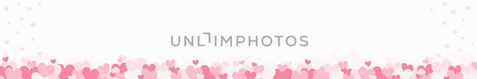 Set of festive red and pink hearts - Vector illustration