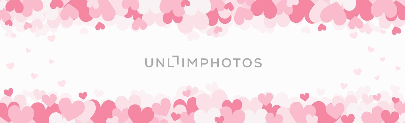 Set of festive red and pink hearts - Vector illustration