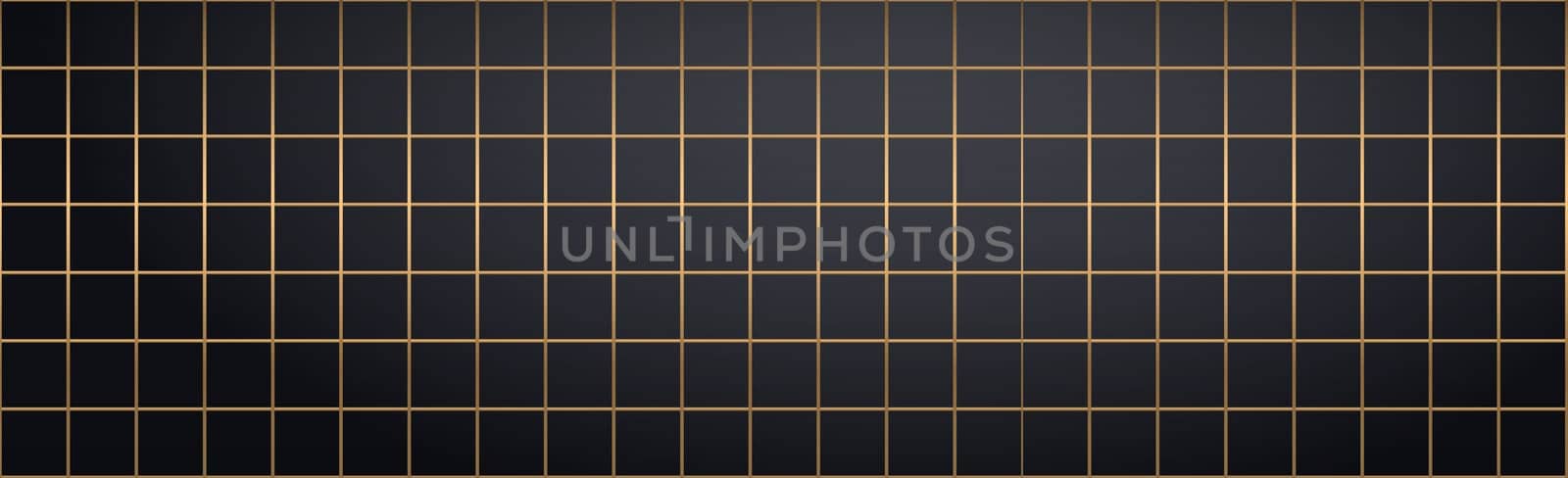 Abstract golden lines on a black background - Vector illustration