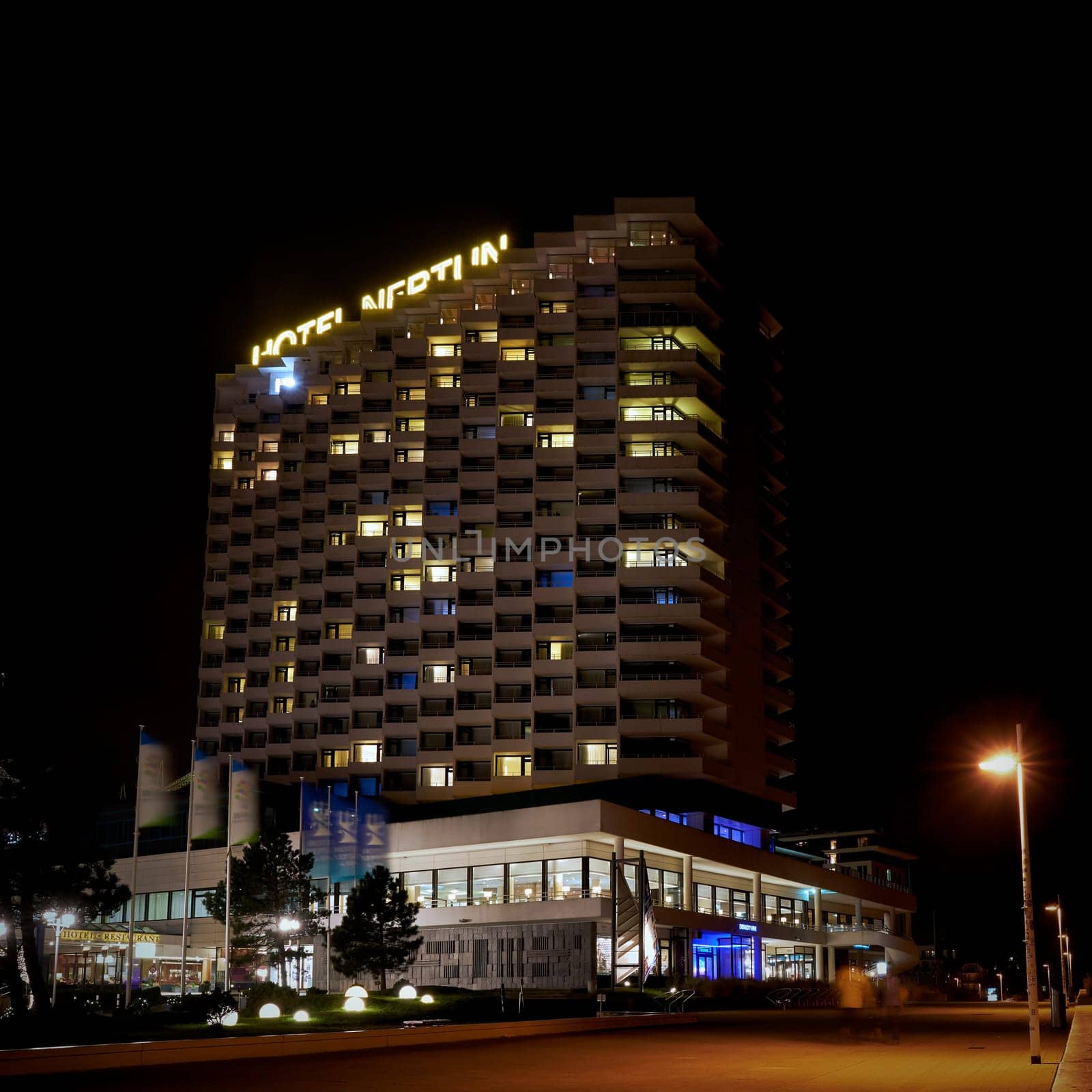 Hotel Neptun on the beach promenade of Warnemuende on the German Baltic Sea coast