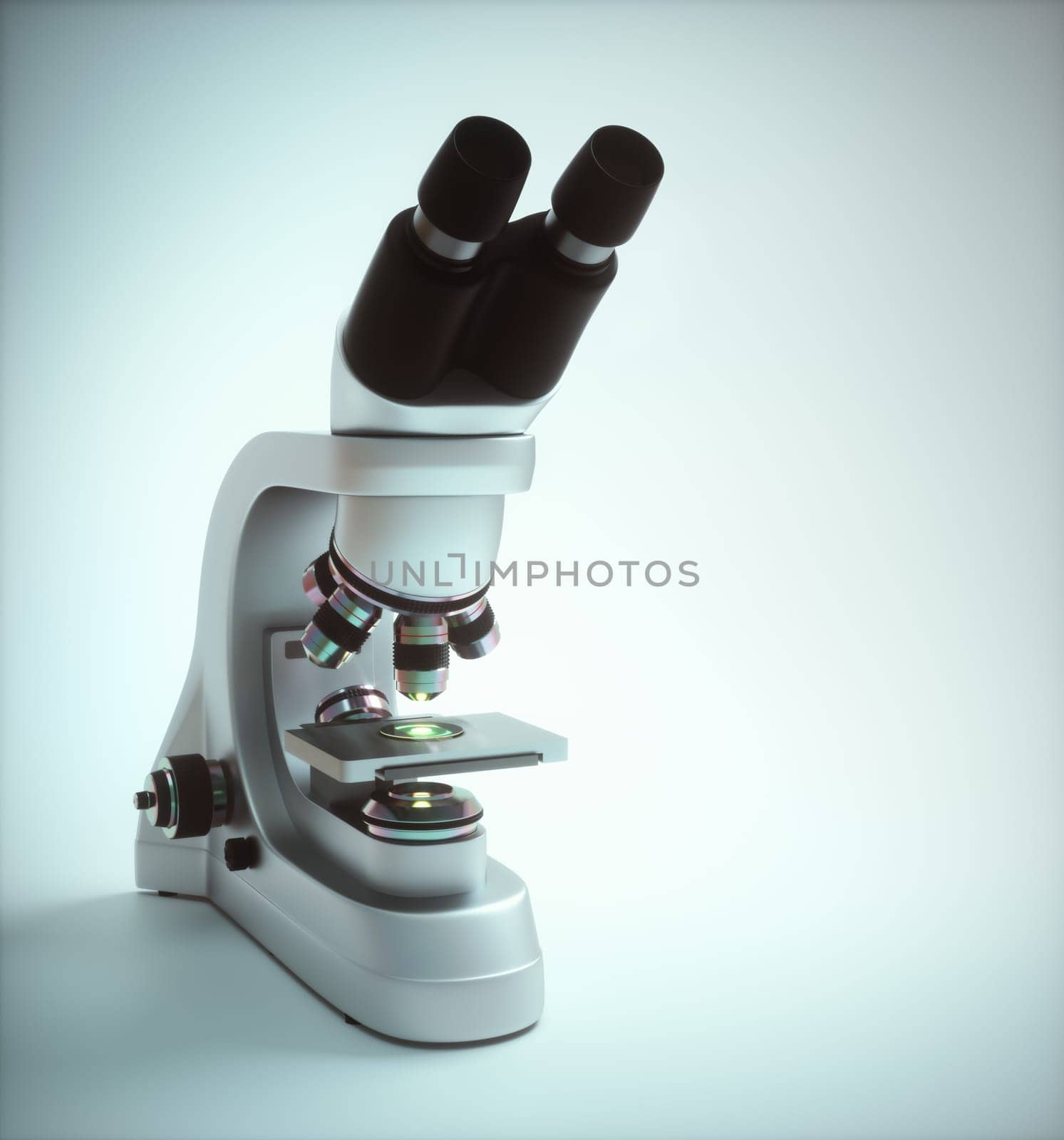 Optical electron microscope. Laboratory instrument with clipping path included.