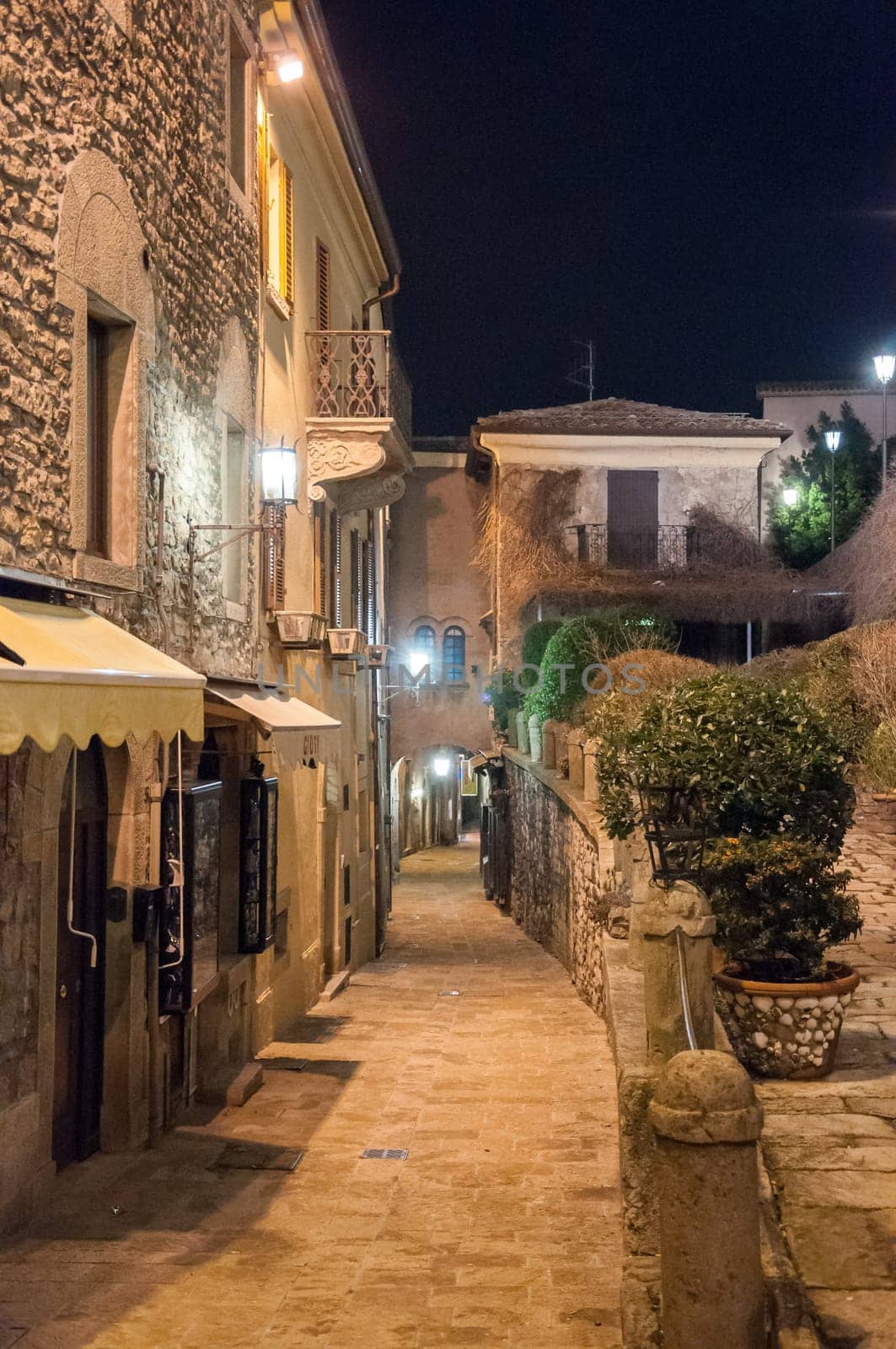 nice lane in san marino city, italy