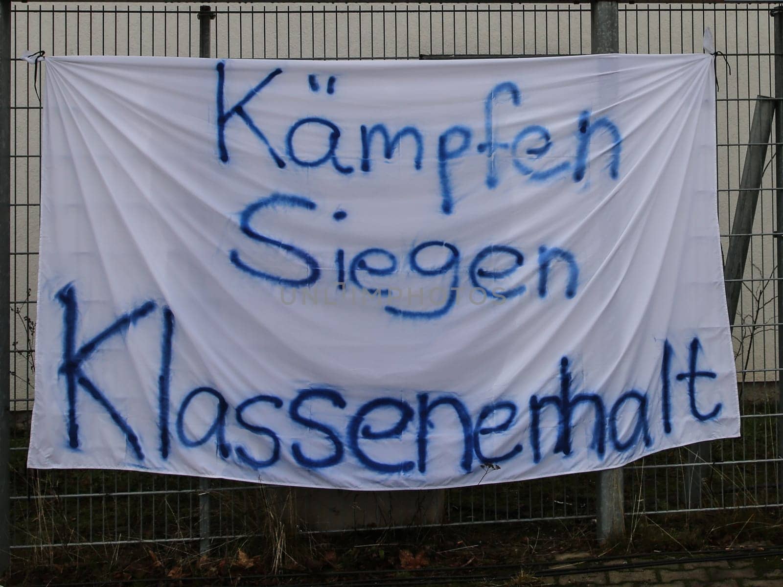 Banner mit Fanspruch für 1.fc magdeburg