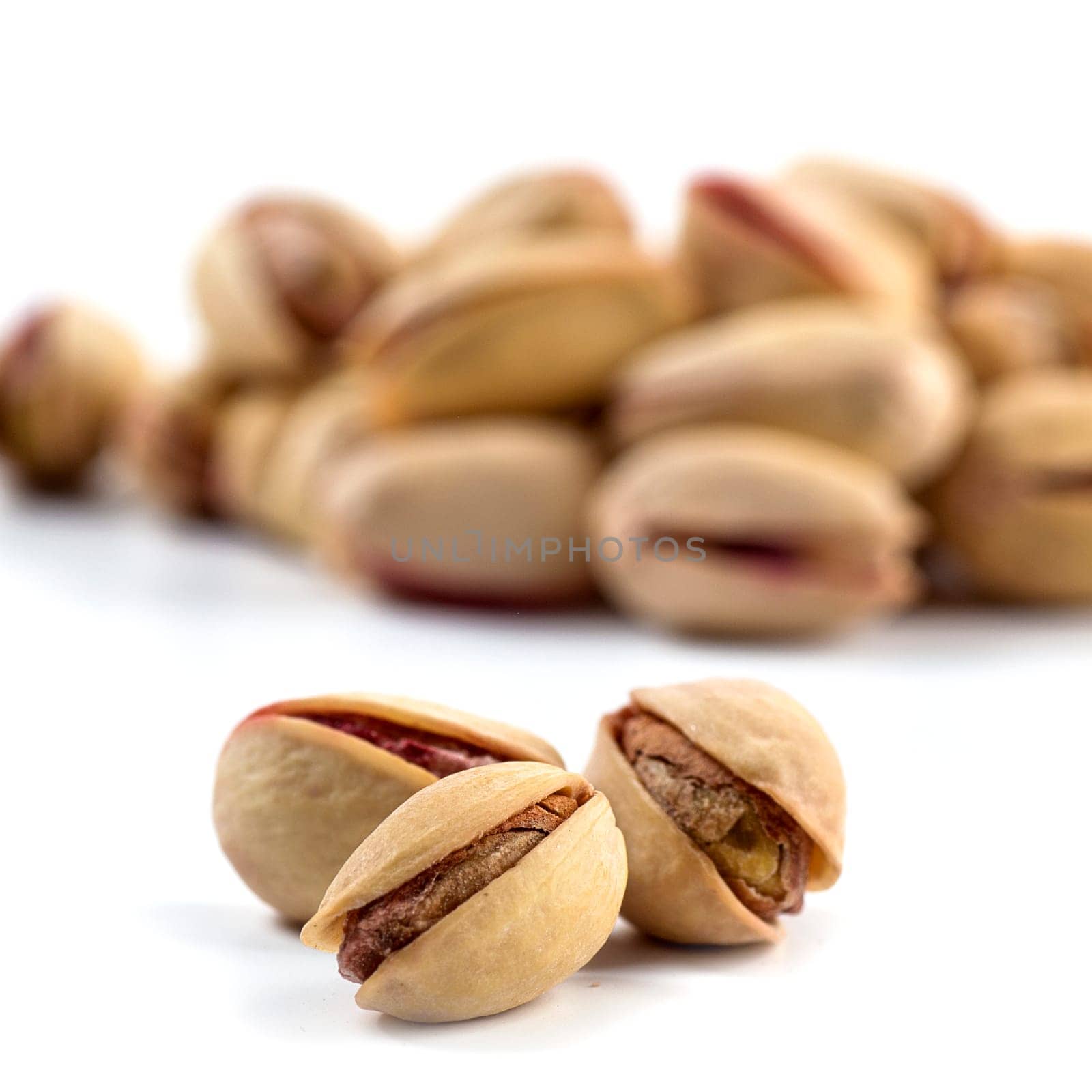Pistachio on a white background