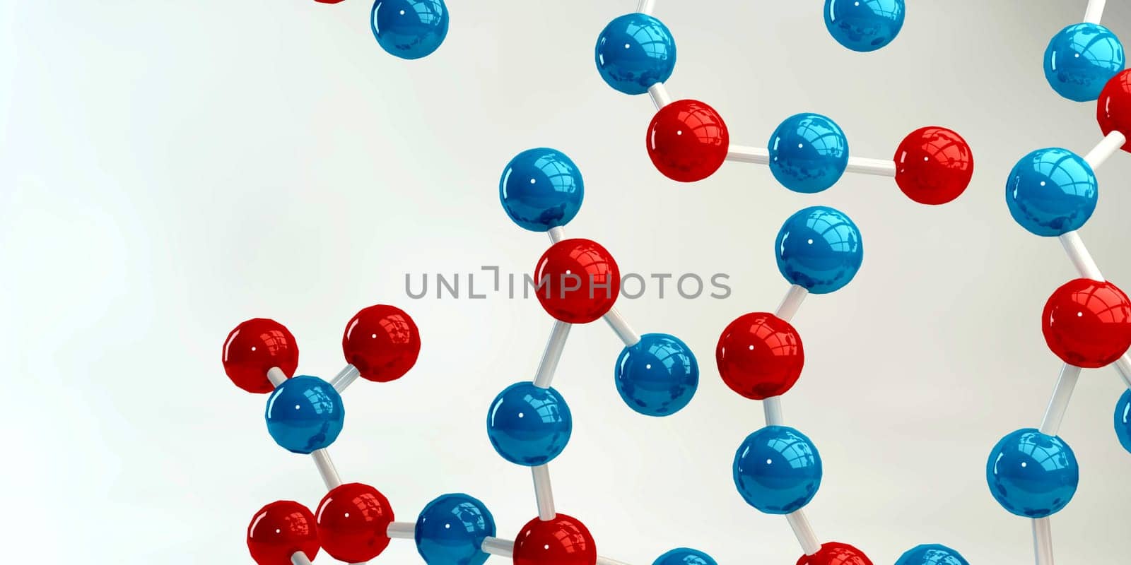 Molecule Structure in 3D as a Presentation Background