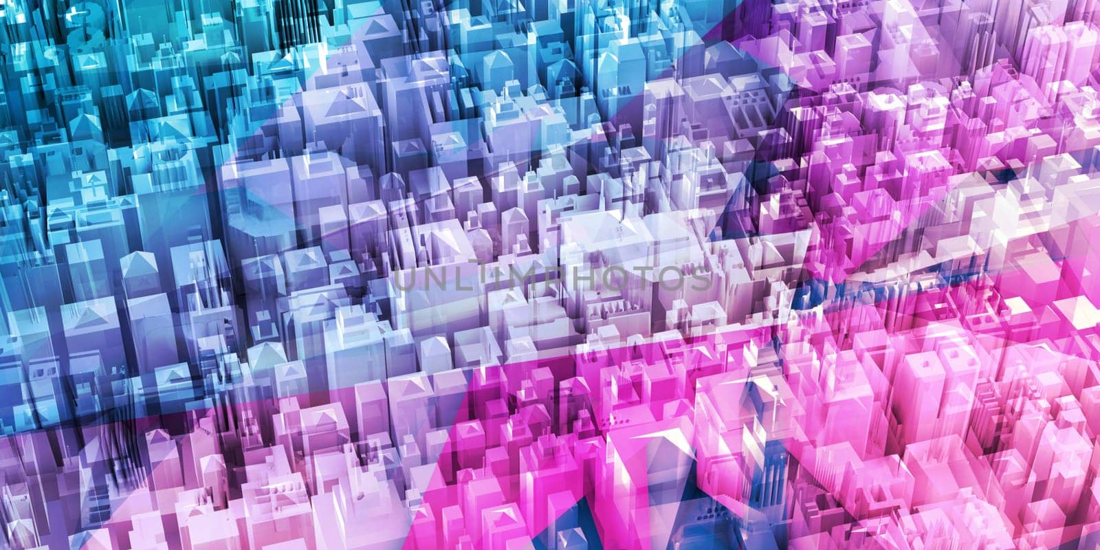 Futuristic Society Connected to a Network Technology
