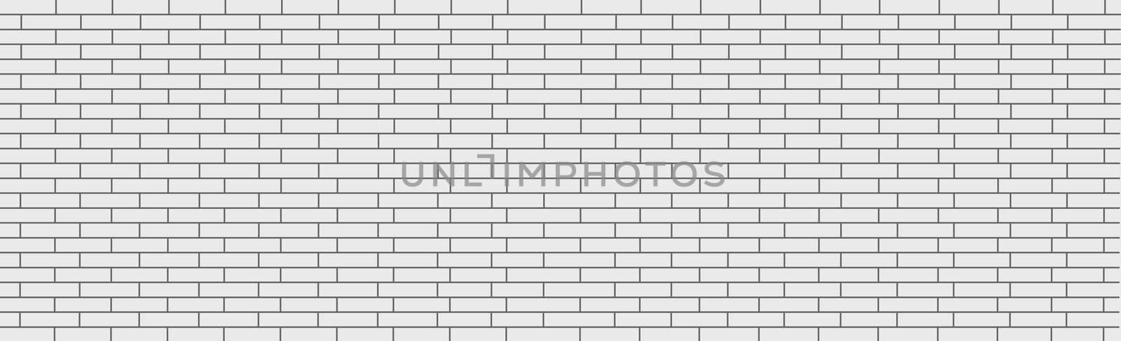 Realistic wall background, new white brickwork - Vector illustration
