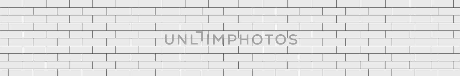 Realistic wall background, new white brickwork - Vector illustration