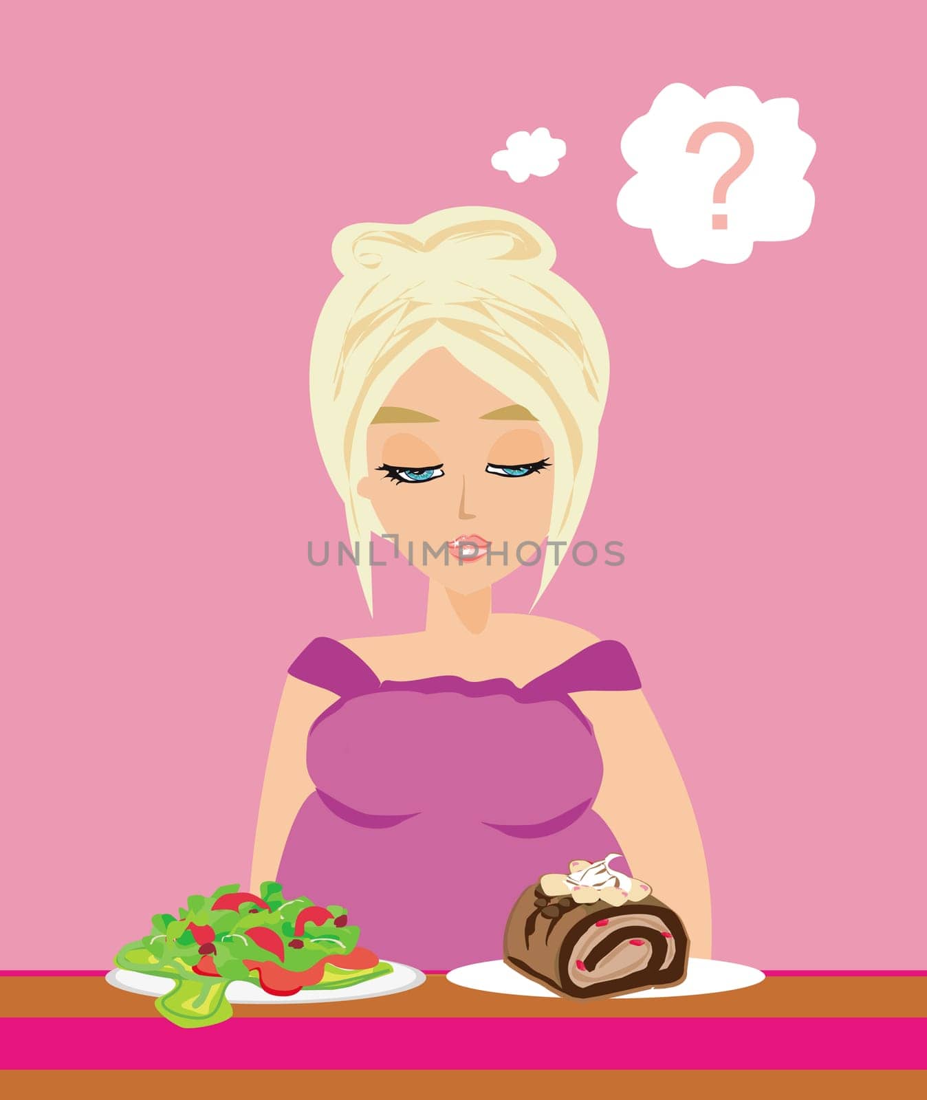 obese girl on a diet