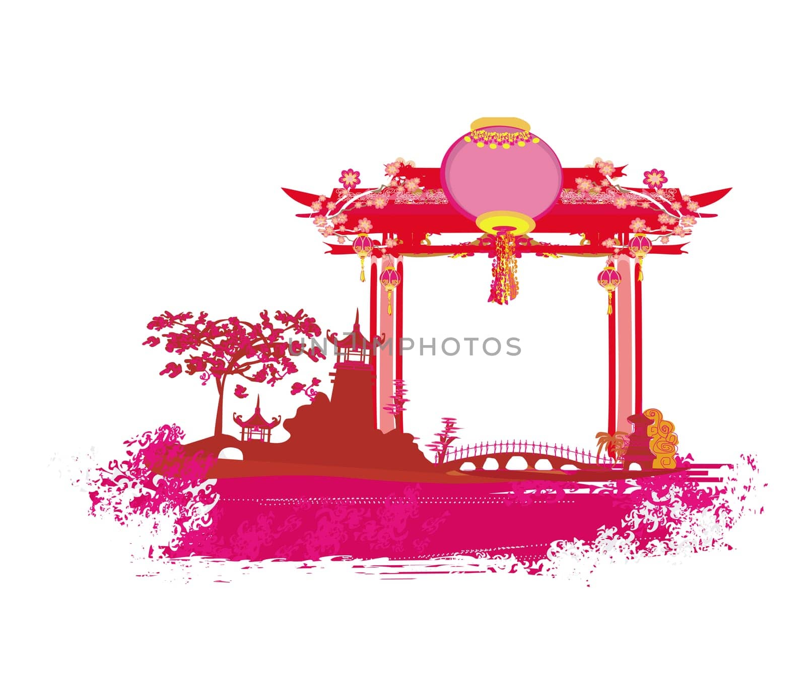 Mid-Autumn Festival for Chinese New Year card