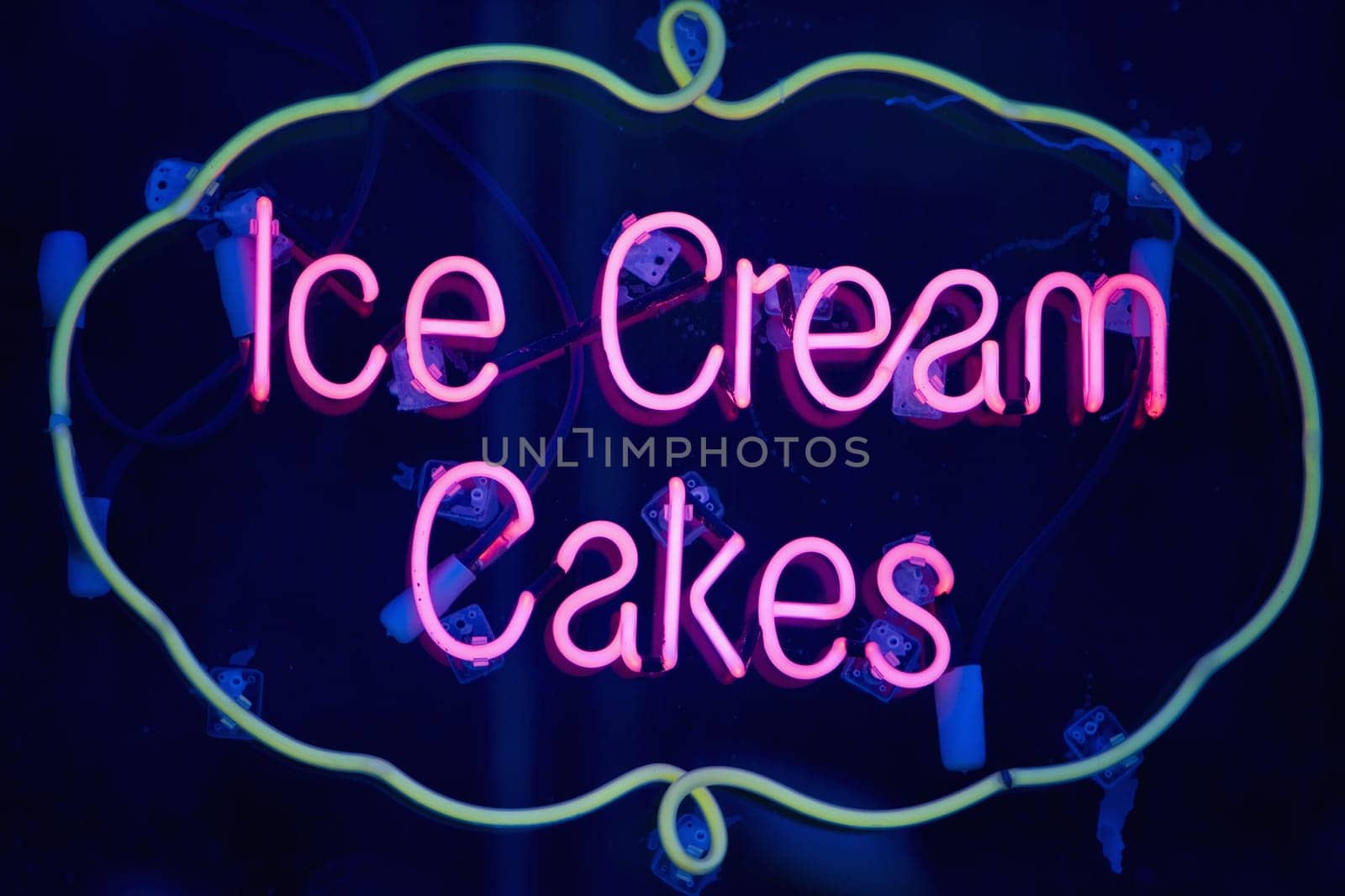 Close-up of a lit neon sign