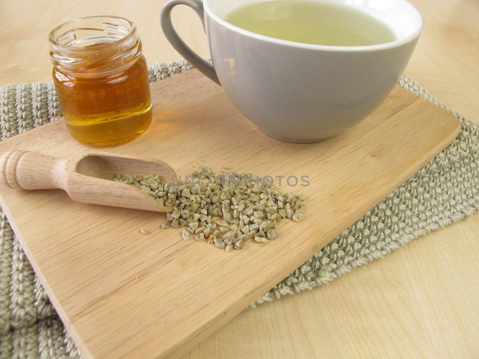 Green coffee with honey