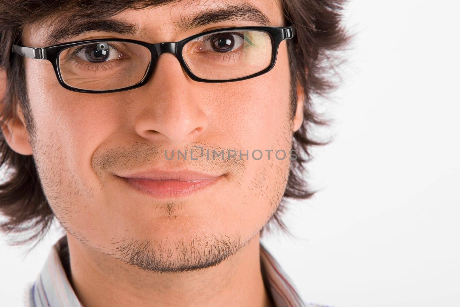 Studio portrait of young man