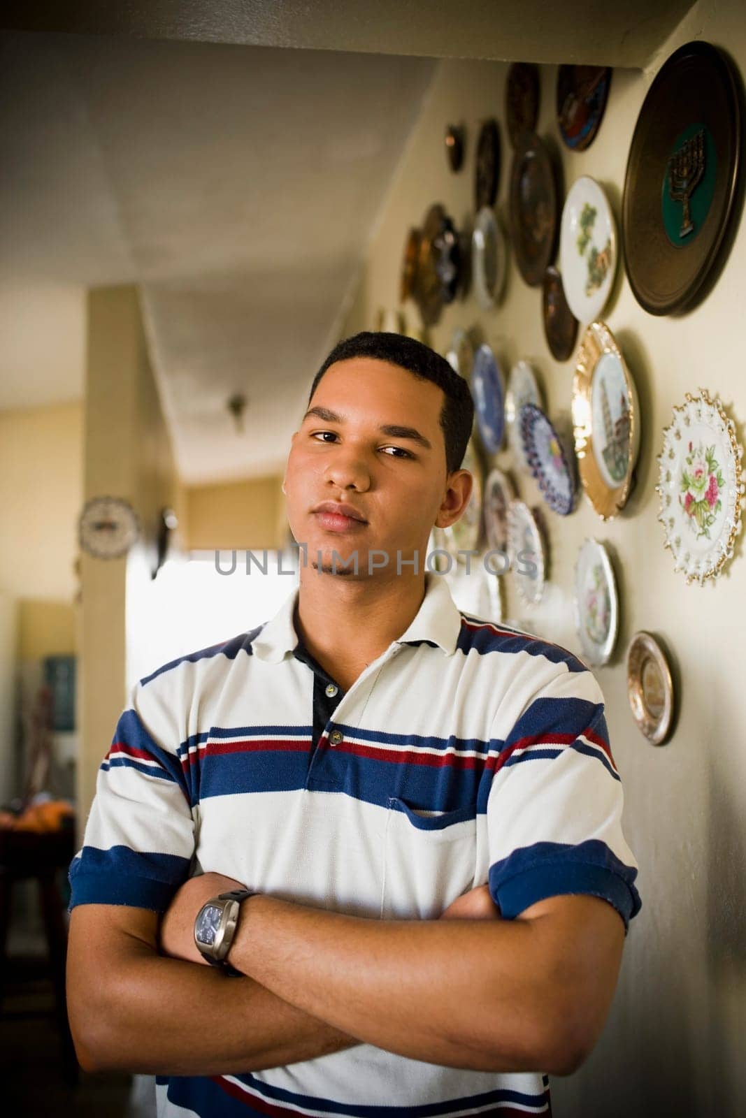 Portrait of a young man thinking