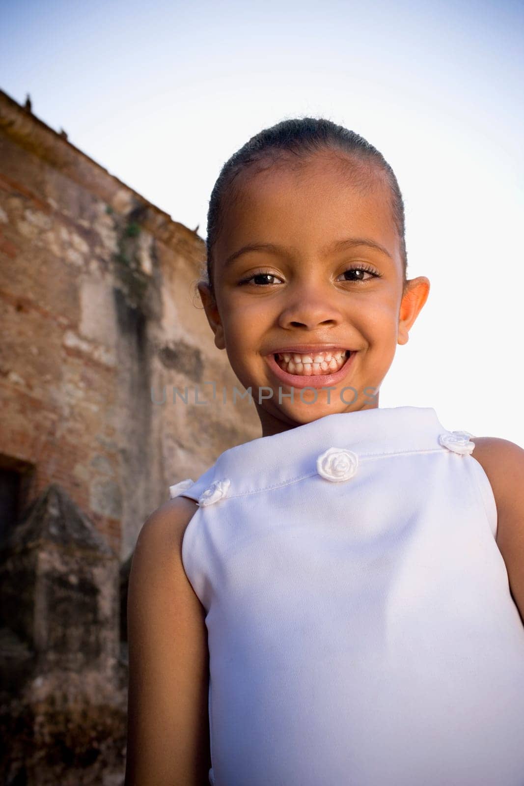Portrait of a girl smiling, Santo Domingo, Dominican Republic