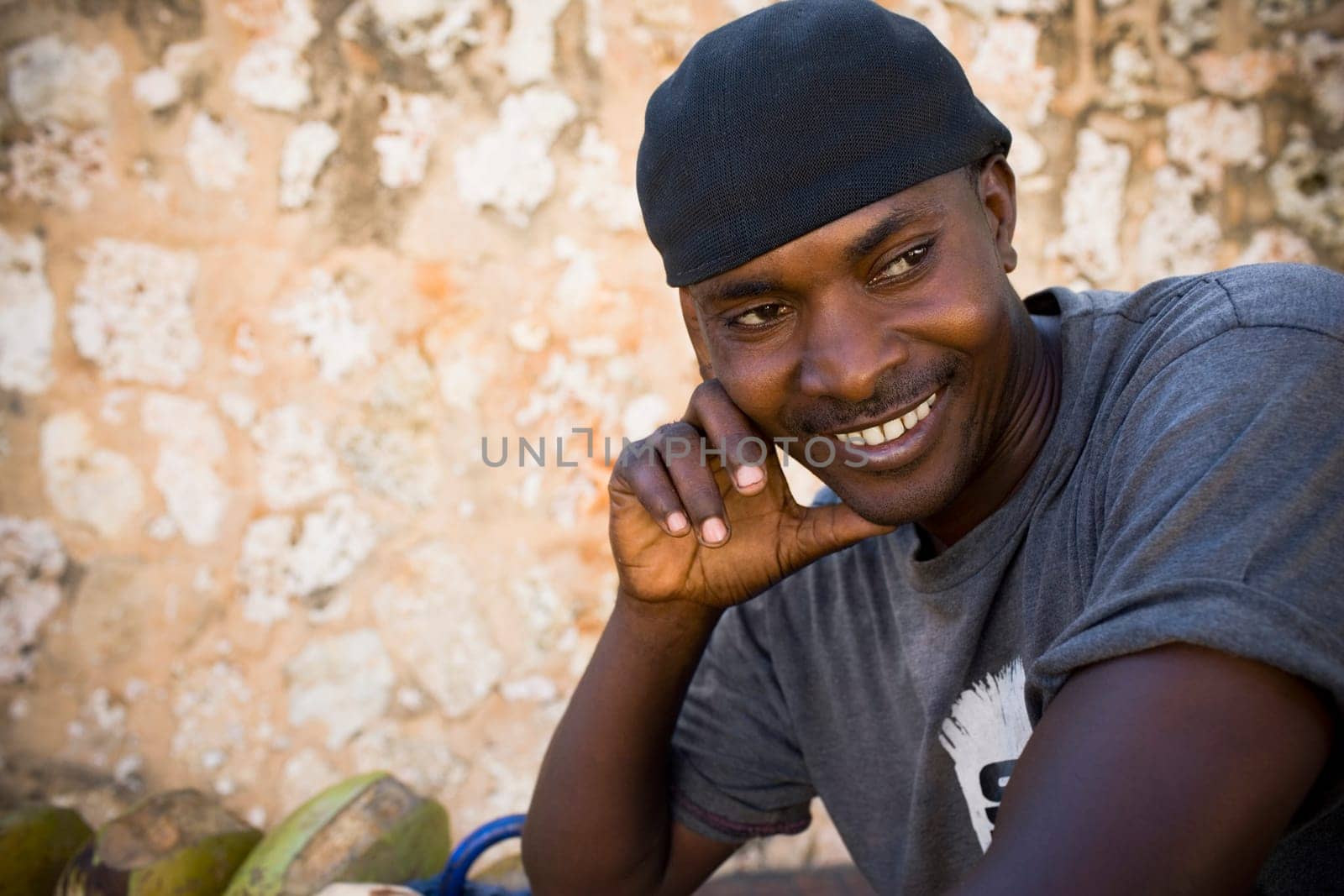 Close-up of a mid adult man smiling, Santo Domingo, Dominican Republic