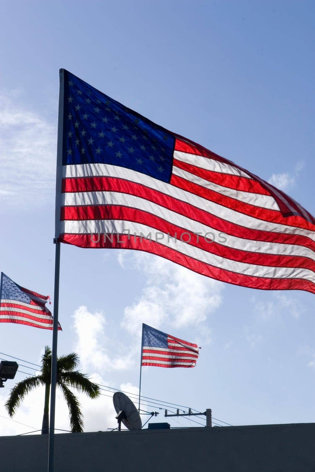 Close-up of an American flag