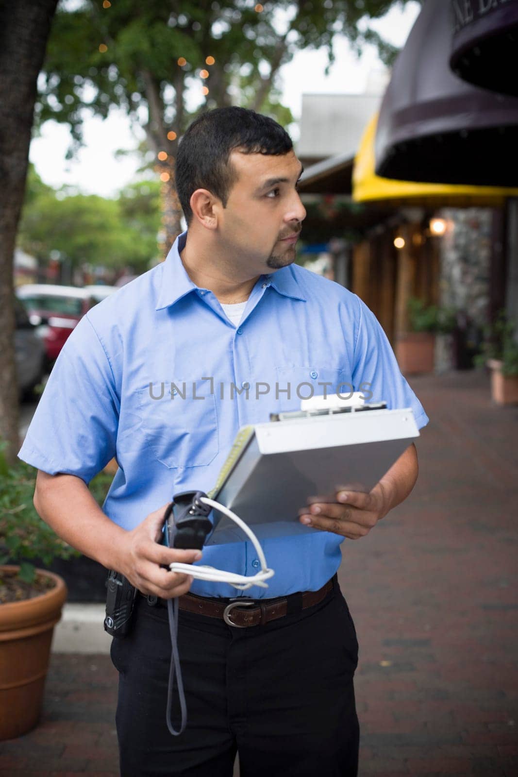 Cable man on duty