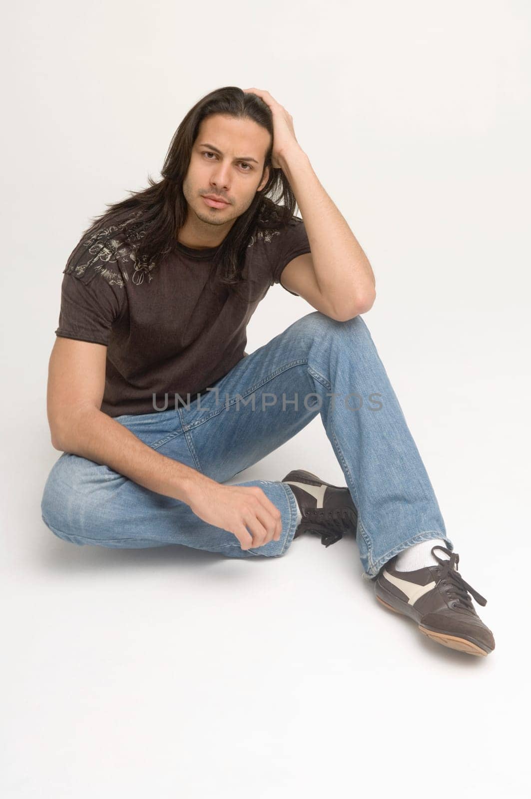 Young man looking at camera