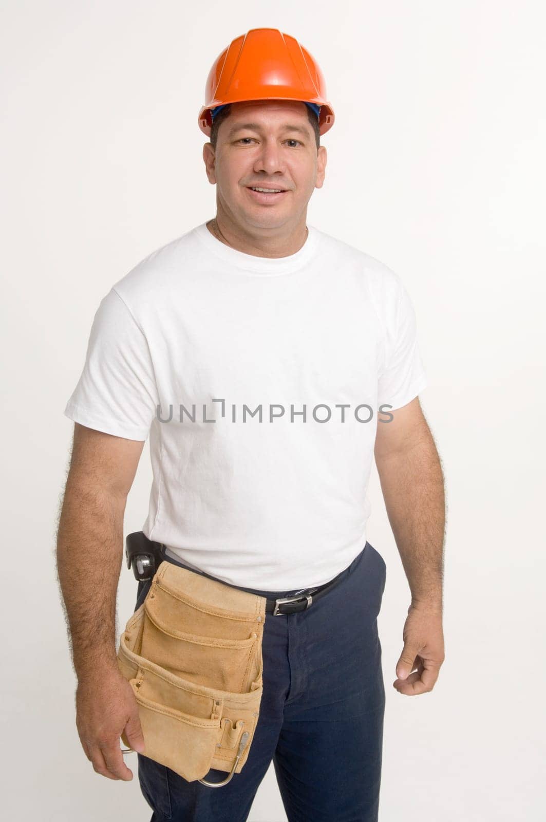Construction worker looking at camera