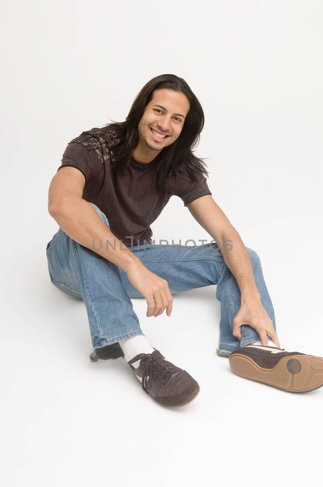 Young man looking at camera