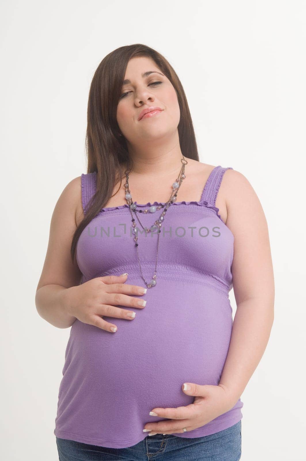 Portrait of young pregnant woman