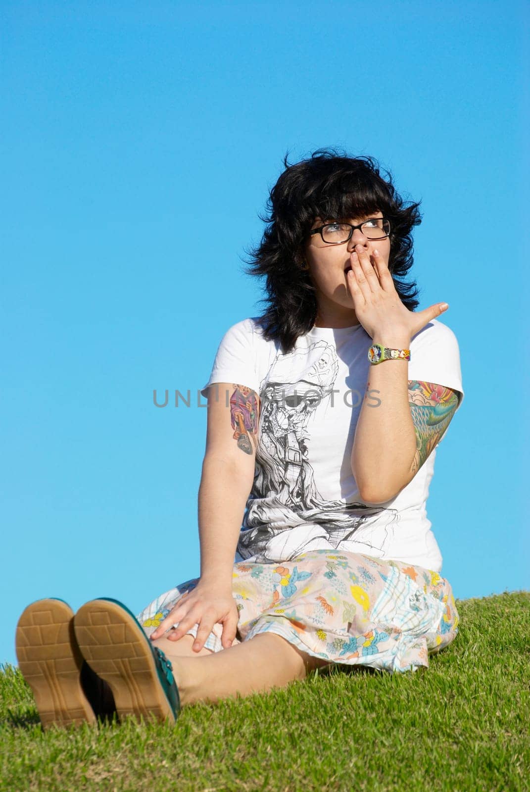Young woman being playful