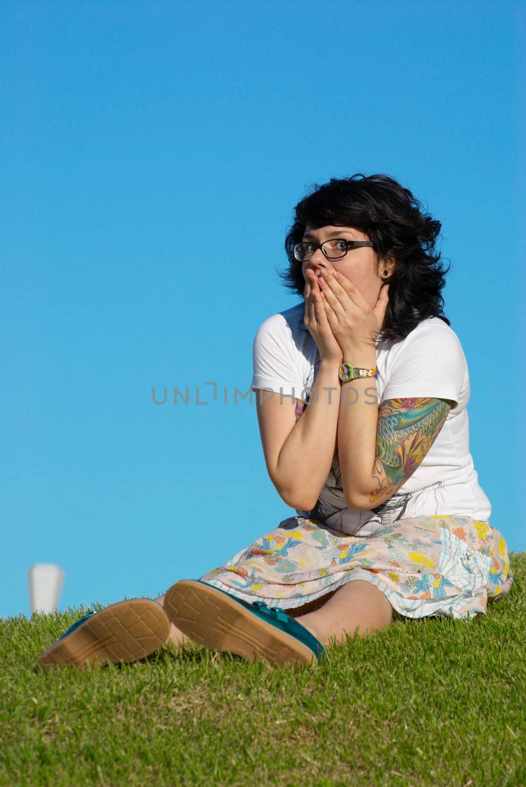 Young woman being playful