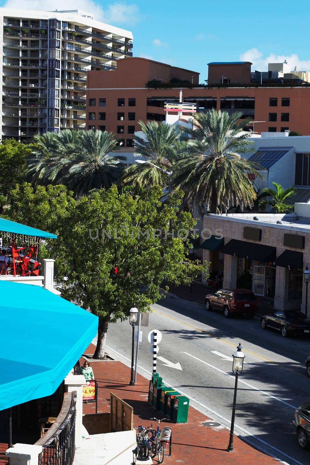 Street scene from above, Miami
