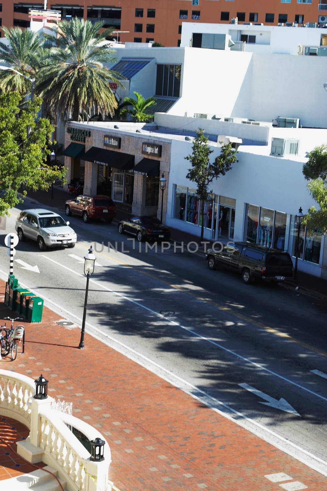 Street scene from above, Miami