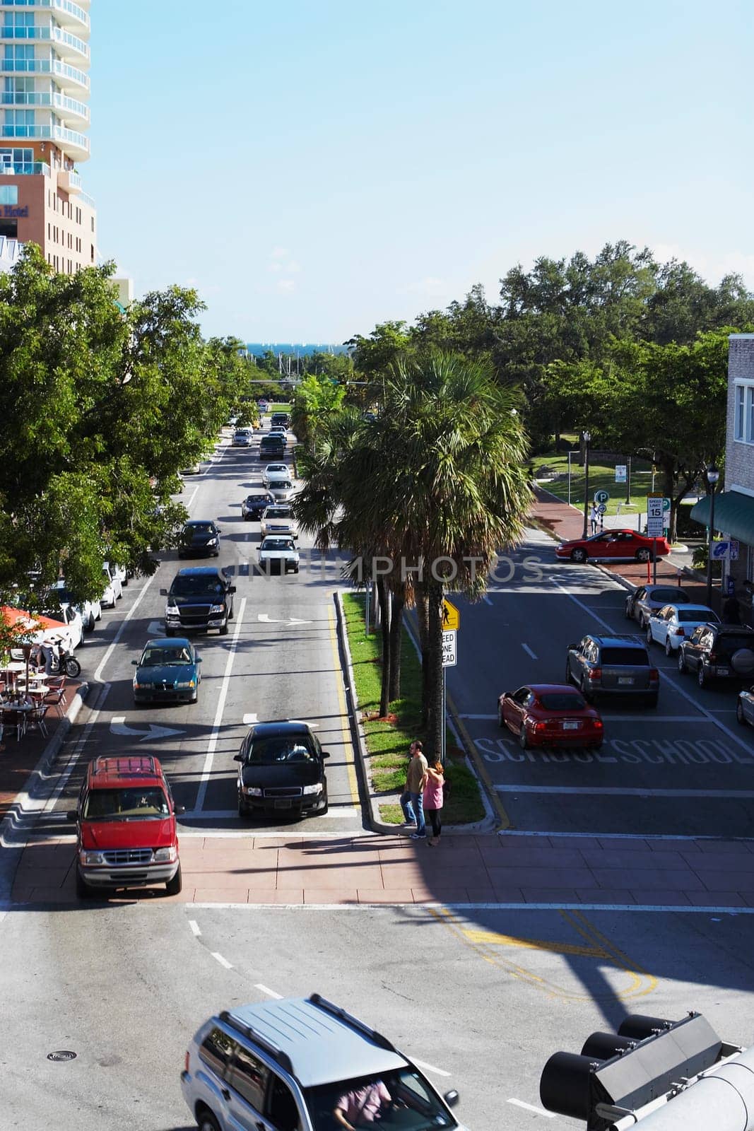 Street scene from above, Miami