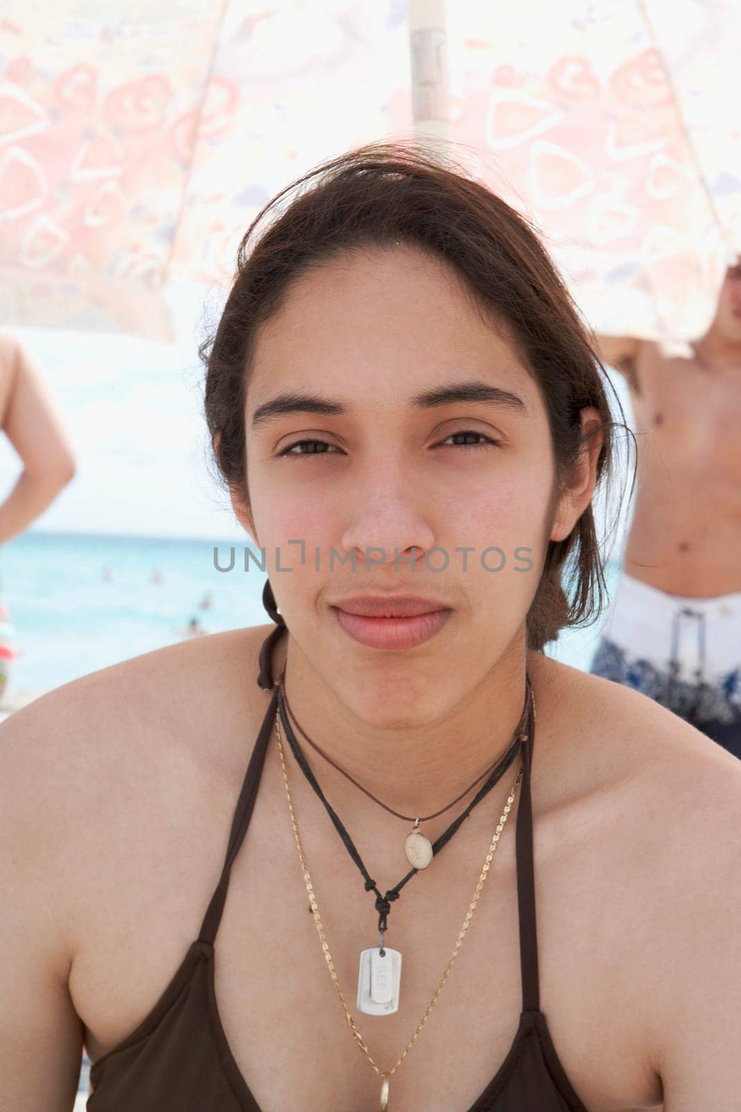 Portrait of a young woman on the beach