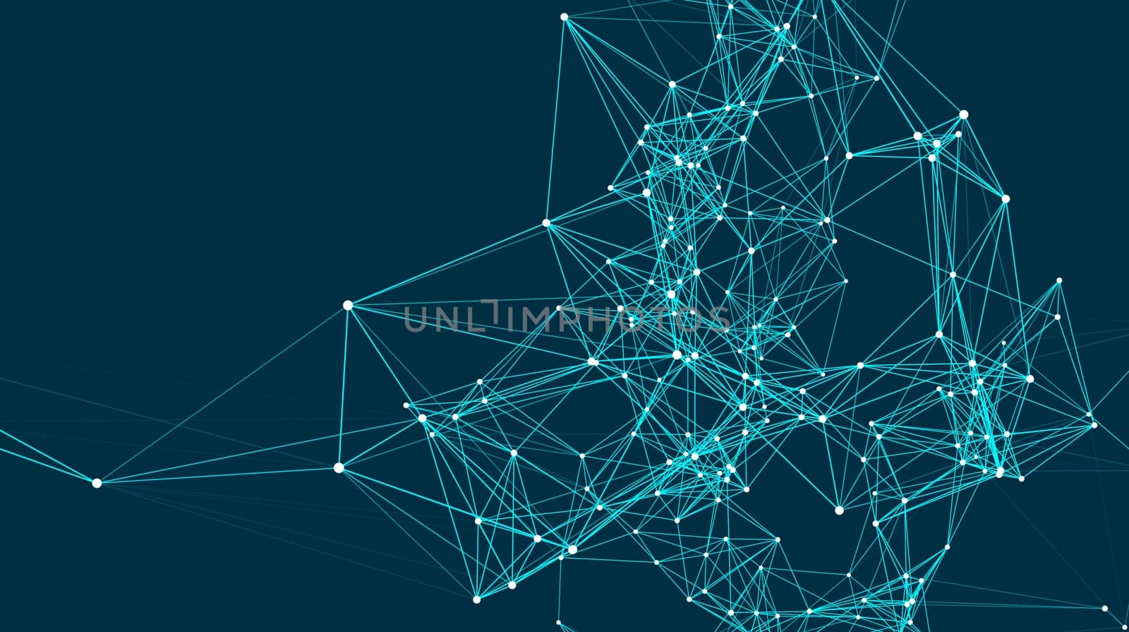 Abstract connections are in space. Background with connecting dots and lines. Connection structure. Vector illustration