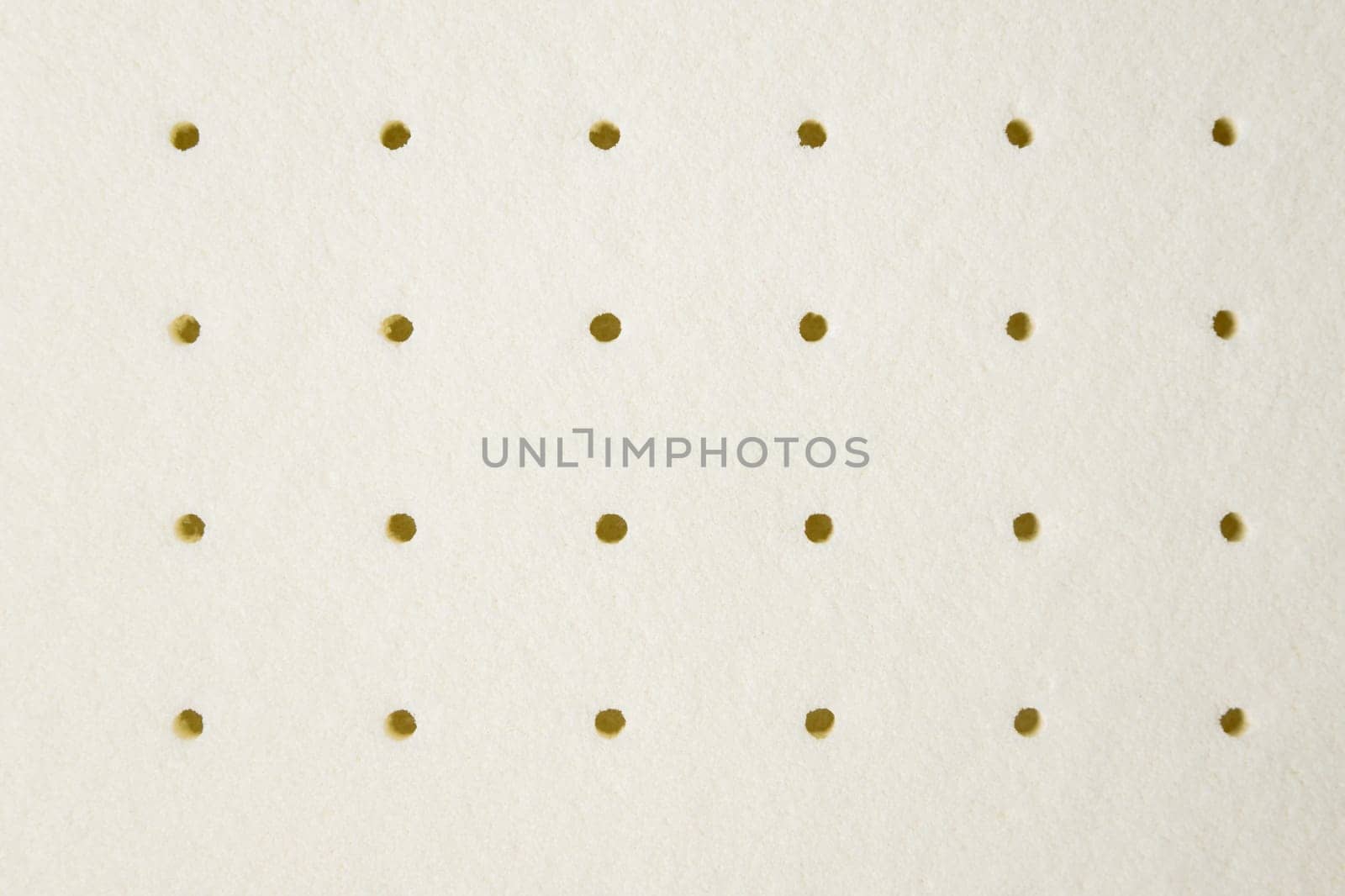 Mattress natural para latex rubber with perforation. Texture.