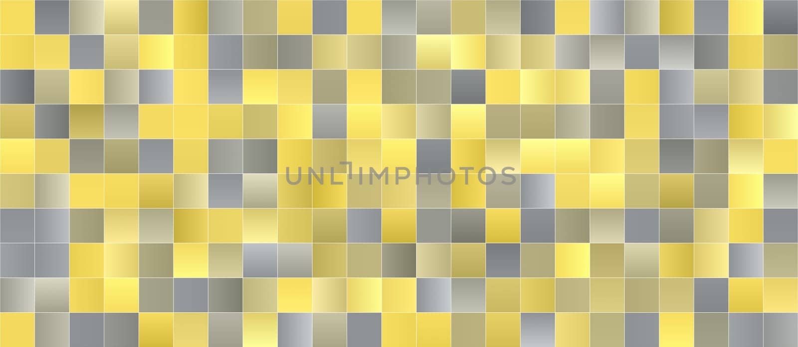 Illuminating yellow and ultimate gray square pattern with gradient, abstract background illustration