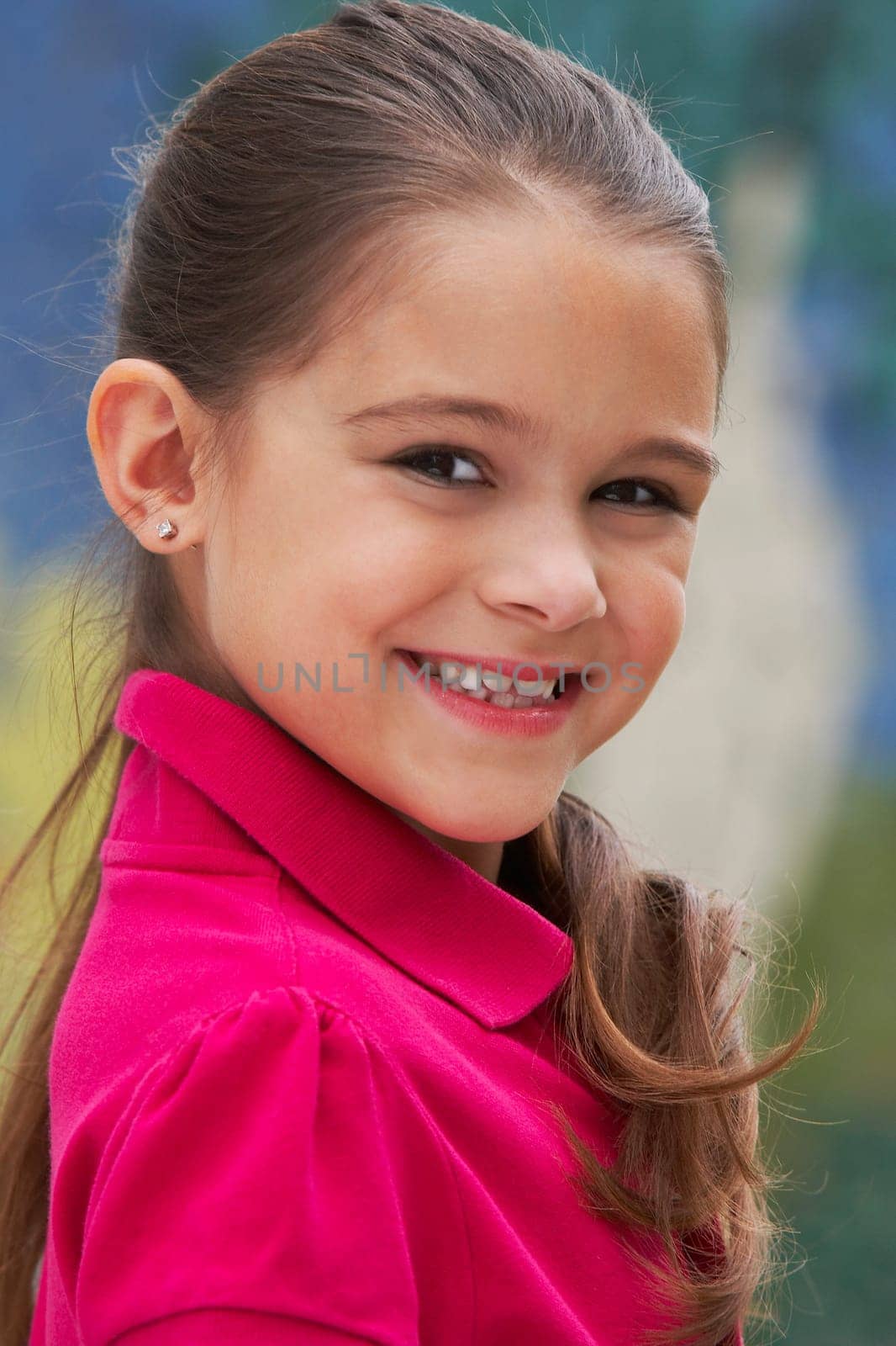 Portrait of a girl smiling