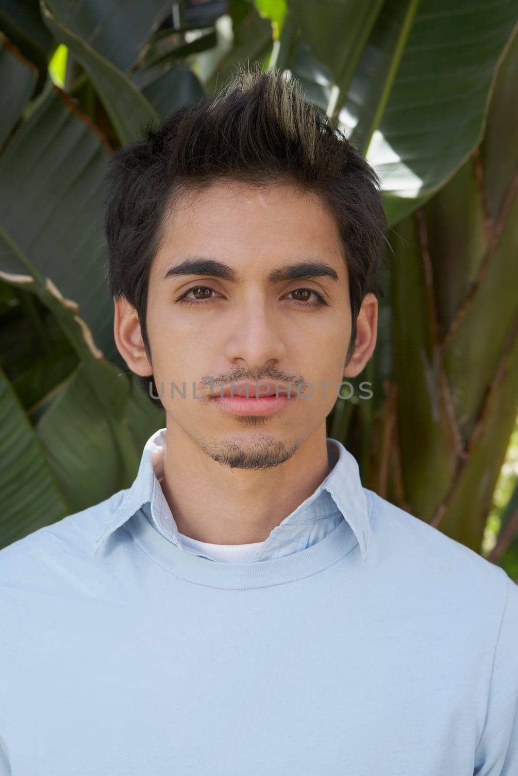 Portrait of a young man thinking